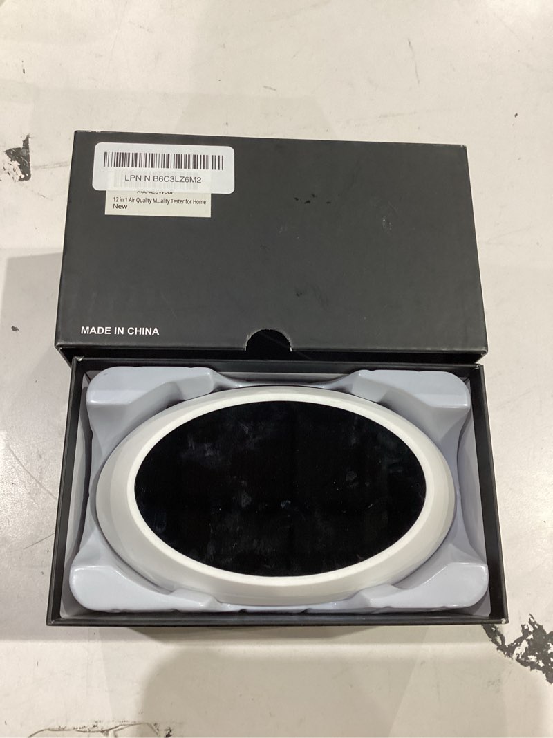 Condition photo showing Good Condition for 18 in 1 Air Quality Monitor Indoor, Portable CO2 Detector for CO2, Temperature (°F), Humidity, VOC, PM2.5, PM1.0, PM10 & Time Display, ?Dual Chip & High Accuracy?Air Quality Tester for Home White