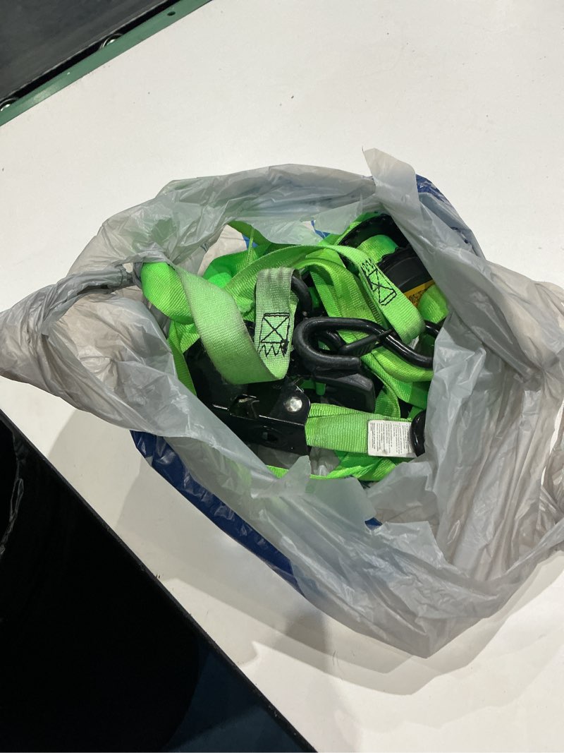 Condition photo showing As Is for smartstraps 1-in x 10-ft ratchet tie down 1500-lb break strength (2-pack)