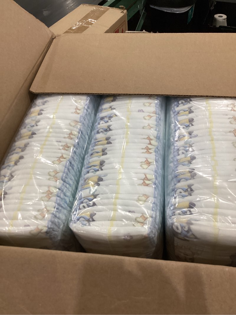 Condition photo showing New/Like New for luvs size 1 baby diapers, platinum protection bluey diapers for day & night, size 1, 294 count (packaging may vary) size 1 294