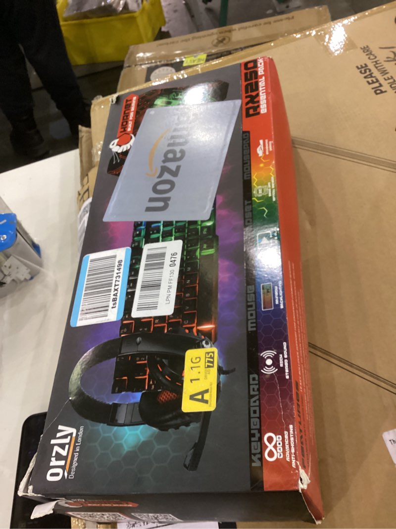 Condition photo showing As Is for Gaming Keyboard and Mouse and Mouse pad and Gaming Headset, Wired LED RGB Backlight Bundle for PC Ga