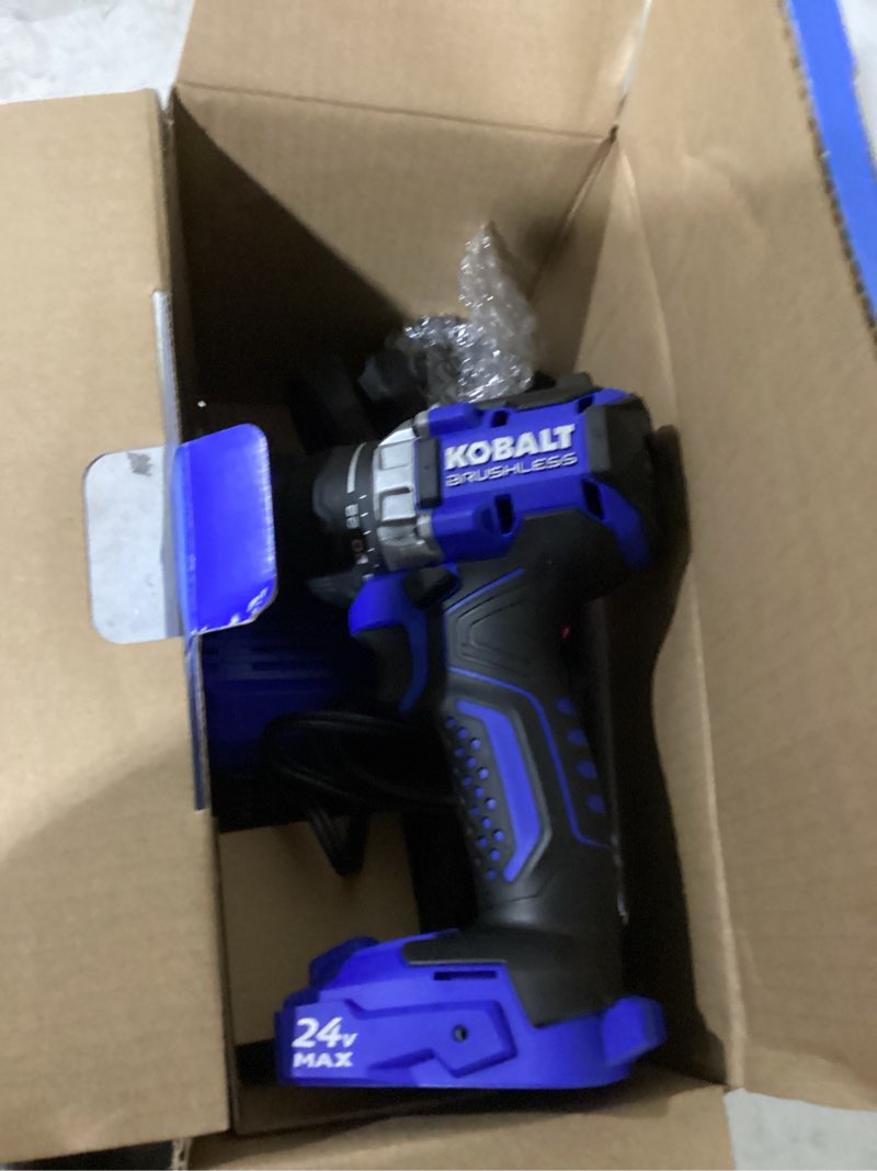 Condition photo showing Good Condition for kobalt 24-volt 1/2-in keyless brushless cordless drill (1-battery, charger and soft bag included)