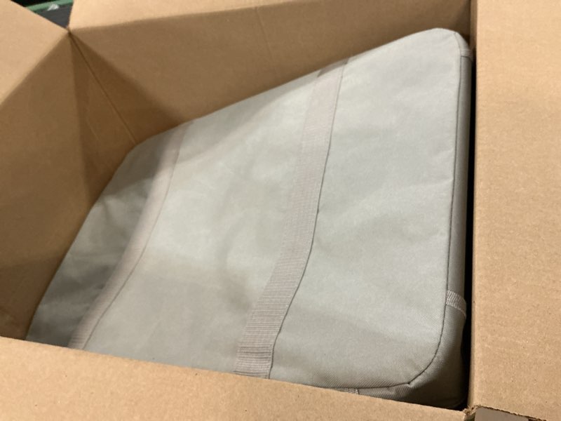 Condition photo showing New/Like New for extra extra large cat carrier soft sided, portable small dog carrier for 2 cats, 24"x16.5"x16" car travel folding comfortable design with litter box and bowls, grey+ litter box+ bowl*2 grey+ without curtain