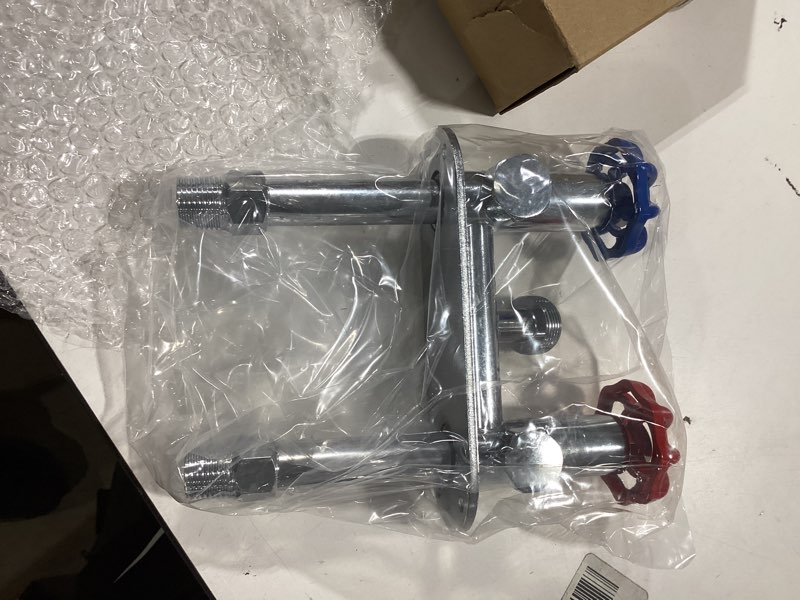 Condition photo showing Good Condition for Similar item WHK 4\" Inch Frost Free Water Spigot Faucet Supply Hot and Cold Outdoor Water Faucet 1/2 Inch MIP X 3/4 Inch Hose Bibb Freeze Proof Hose Bib Wall Outdoor Hydrant Sillcock(Brass,Chrome) 4inch MIP