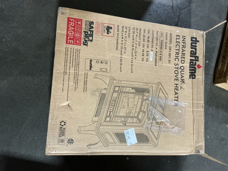 Condition photo showing Good Condition for duraflame Infrared Quartz Electiric Stove Heater - DFI-591-01 - Black
