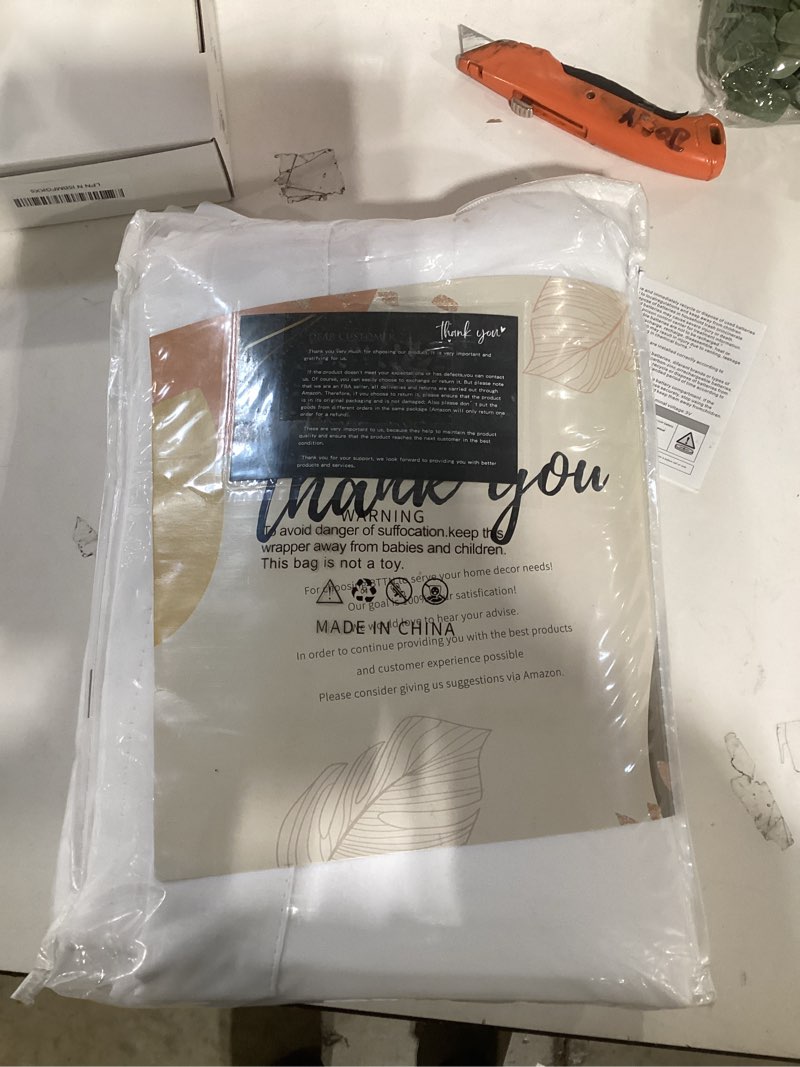 Condition photo showing Good Condition for Pure White 50% Light Reducing Curtains 90 Inches Long - Room Darkening Thermal Insulated Drapes Window Treatment Curtains for Living Room Patio Door,2 Panels,W 52 x L 90 Inch Pure White 52"W x 90"L (Pack of 2)