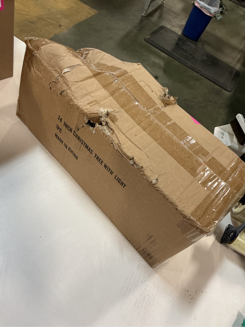 Condition photo showing New/Like New for deeinglif 2ft Mini Christmas Trees 24" with LED Lights and Pine,Tabletop Branches Cones and Cloth Bag Base Home Party Dining Room Window Decoration for Christmas