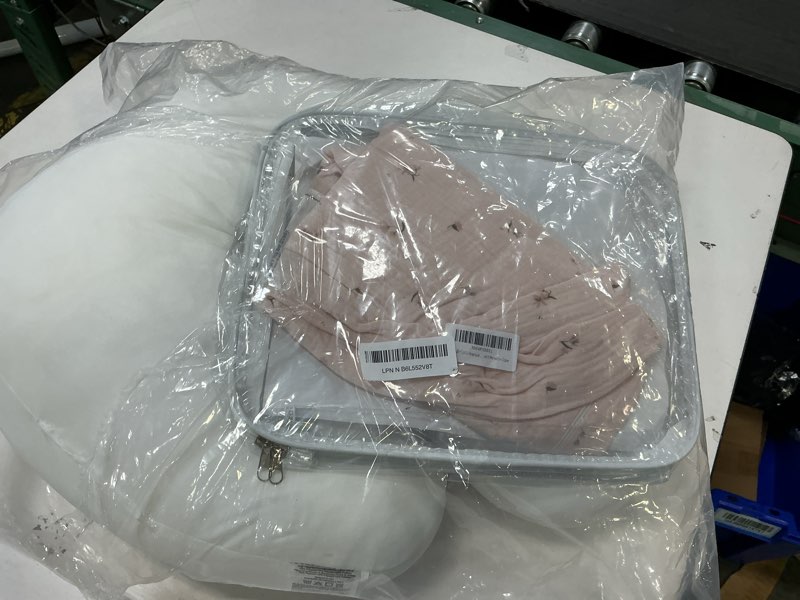 Condition photo showing Good Condition for Little Grape Land Muslin Nursing Pillow, Soft 100% Cotton Breastfeeding Pillow with Breathable Cotton Removable Cover, Fog Flower Breast Feeding Pillows for Babies 0-12 Months with Protective Zipper Fog Flower Upgraded Model