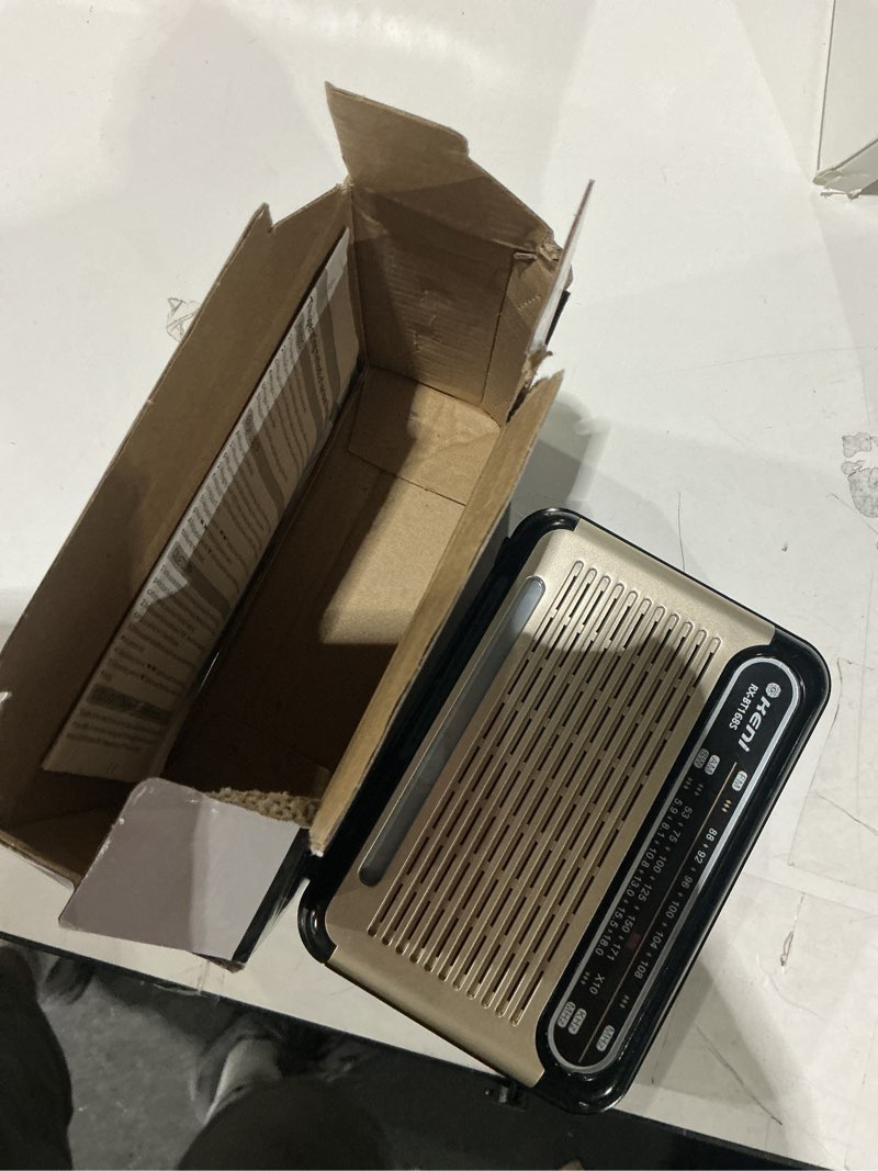 Condition photo showing Good Condition for g keni portable solar radio am fm sw with rechargeable battery operated, shortwave bluetooth radio strong reception, usb/tf card input, solar panel, big speaker with ambient light (golden&black)