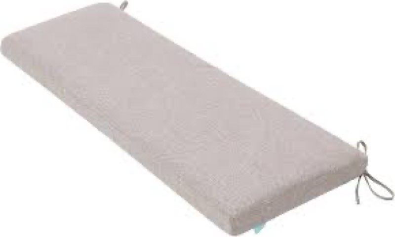 QILLOWAY Indoor/Outdoor Bench Cushion, Thick Upholstery Foam Couch Swing Pads with Ties,48-Inches,Gr