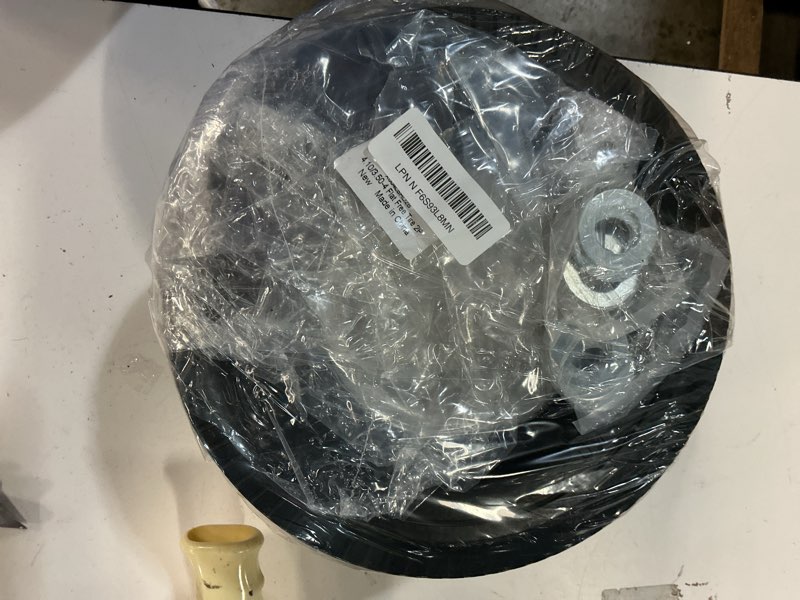 Condition photo showing Good Condition for 4.10/3.50-4" flat free tires, 10 inch solid tires and wheels replacement with 5/8" axle bore hole, 2.2" offset hub for hand truck, garden cart, lawn cart, wheelbarrow, 2 pack 10" - 2p silver (wave)