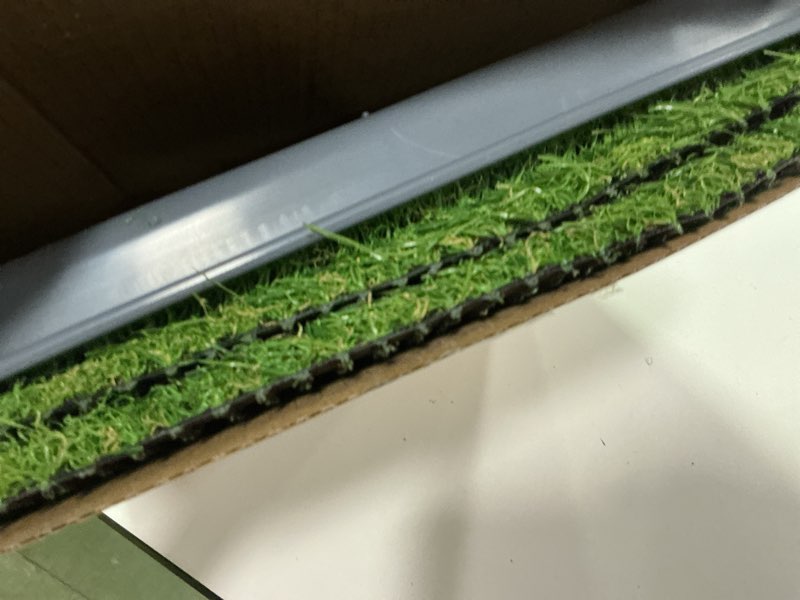 Condition photo showing Good Condition for Dog Grass Pad with Tray, 22''X18'' Artificial Turf Grass Potty, 3-Pack Reusable Puppy Pee Pads for Dogs, Portable Dog Litter Box for Indoor/Outdoor Potty Training Toilet 22"x18" (3 Pads + Grey Tray)