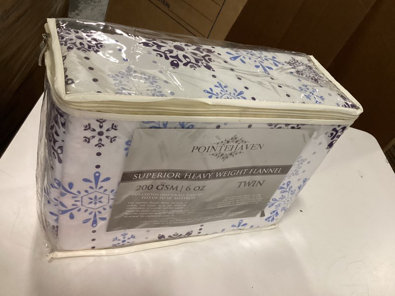 Condition photo showing Good Condition for pointehaven deep-pocket flannel sheet set