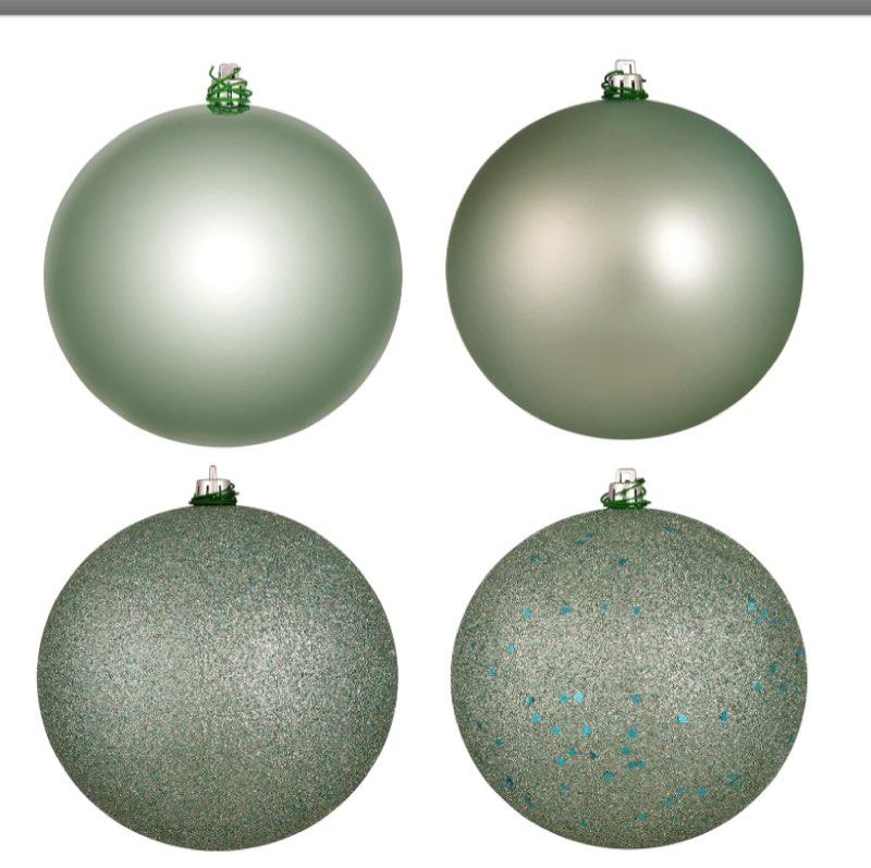 Holiday Décor Ball Ornament Color: Frosty Mint, Size: 6" H x 6" W x 6" D