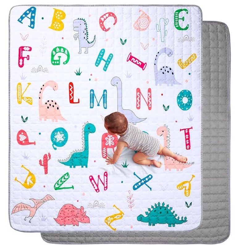 MEM Playpen Mat 50\\\" X 51\\\" Baby Play Mat, Thicken One-Piece Baby Crawling Mat, Non Slip Washable Play Mats for Floor, Cushioned Baby Playmat Floor Mat for Infants, Babies, Toddlers
