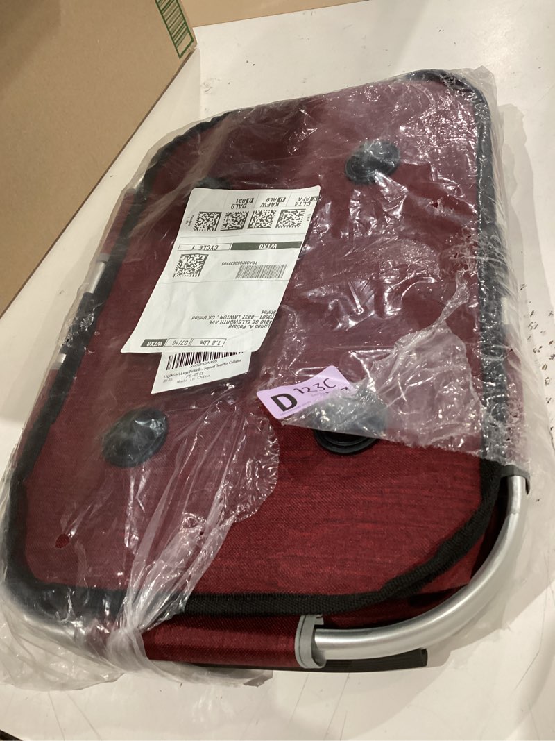 Condition photo showing Good Condition for liqing 35l large picnic basket 2 layers of internal pockets leak-proof and insulated ?folding with internal support for enhansed stability, wedding gifts for couple(wine red)