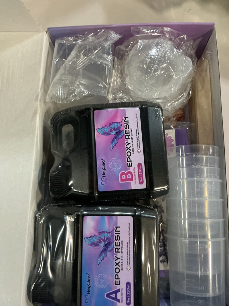 Condition photo showing New/Like New for heyclear epoxy resin kit with molds for beginners -18 oz super clear and hard resina complete craft supplies set for starter casting arts crafts for adults, diy creation gifts 18 oz starter kit