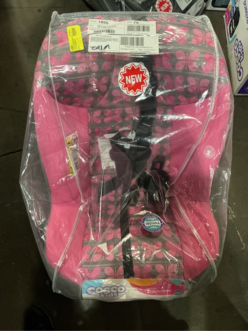 Condition photo showing Good Condition for cosco kids scenera extend infant & toddler convertible car seat, pink butterfly