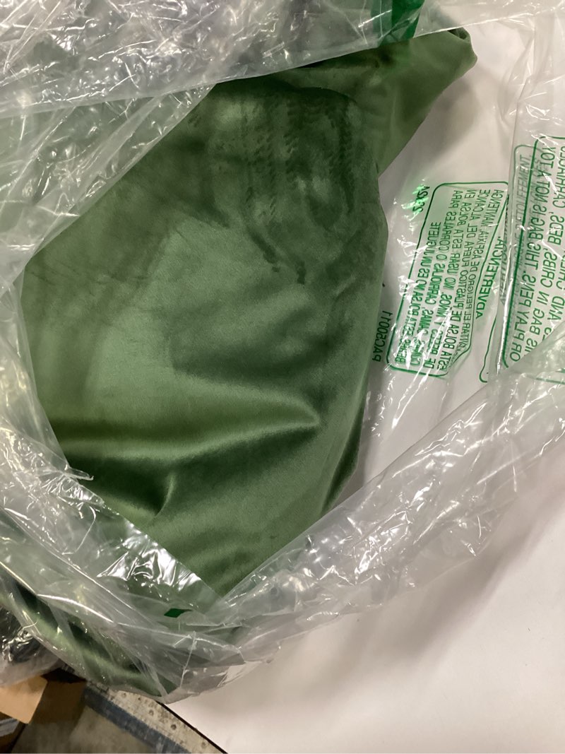 Condition photo showing Good Condition for RYB HOME Elegant Green Velvet Curtains 84 inches Long, Light Blocking, Thermal Insulated, Stylish Rod Pocket Velvet Drapes for Cozy Home Aesthetics, 52" W x L96 L, 2 Panels Set Army Green 52"W x 96"L (Pack of 2)