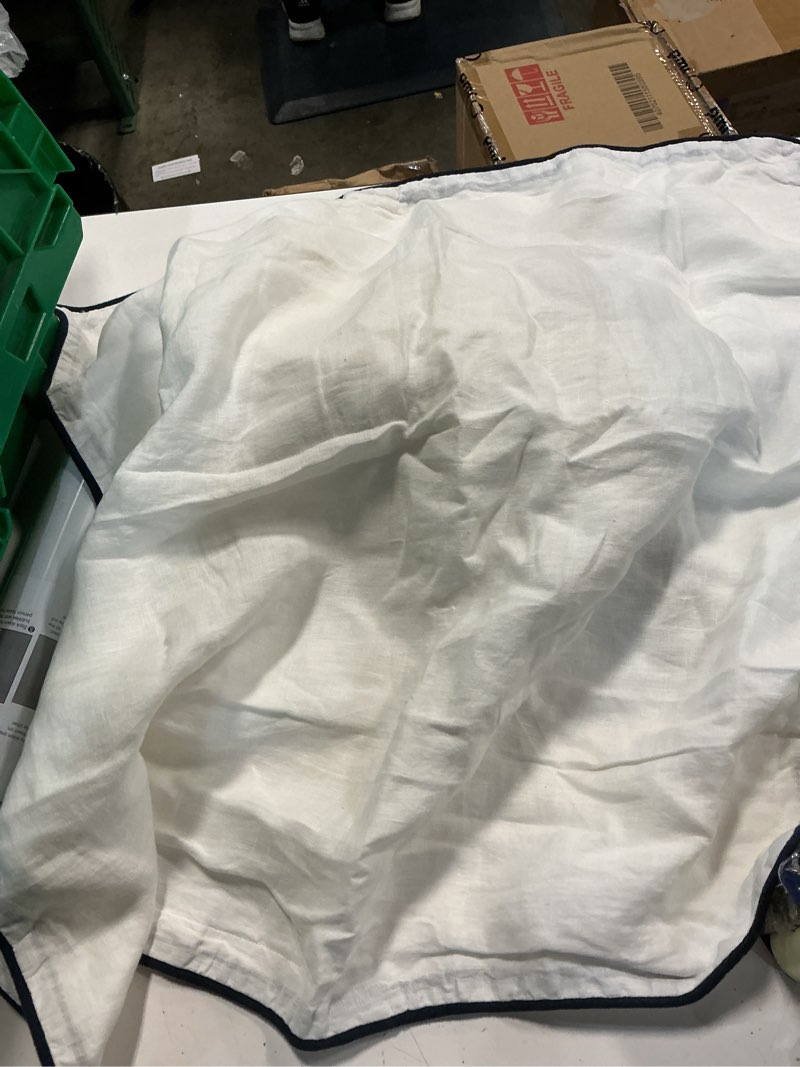 Condition photo showing Good Condition for quince linen piped euro sham white/black