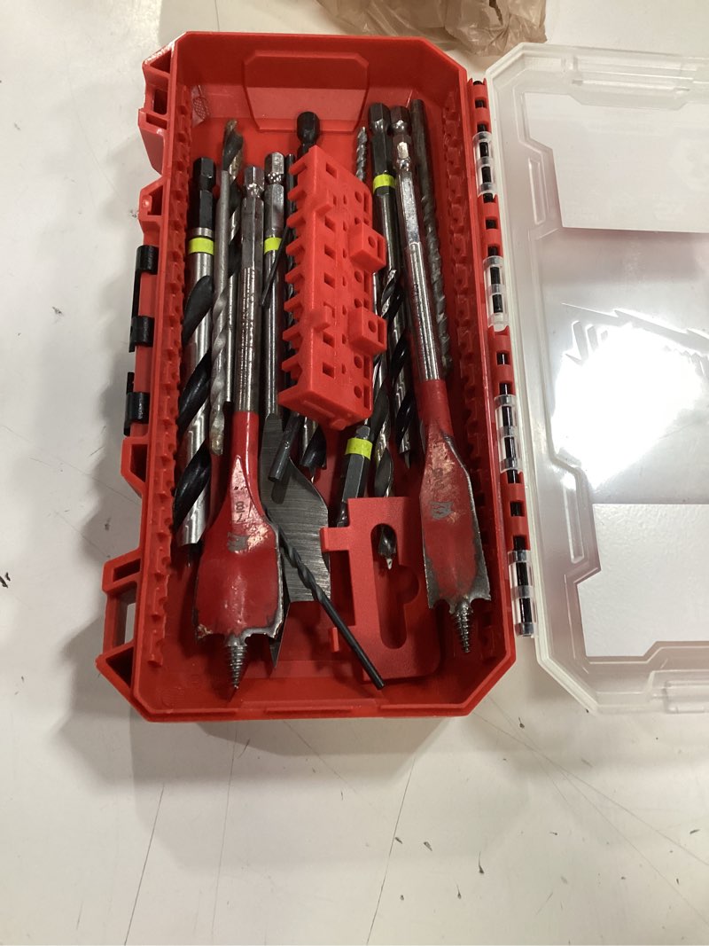 Condition photo showing As Is for milwaukee shockwave steel impact rated drill bit set hex shank 15 pc
