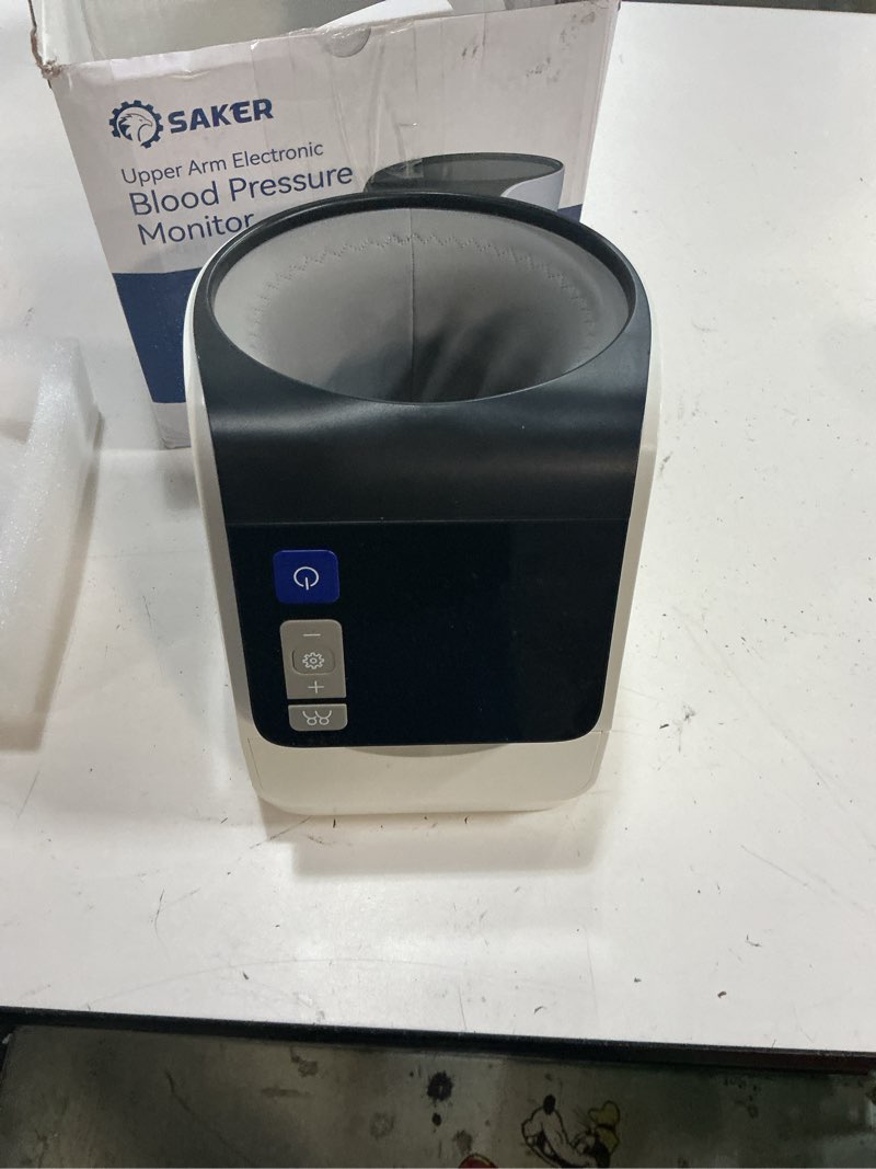 Condition photo showing Good Condition for saker blood pressure monitor upper arm, automatic bp monitor for home use, no-wrap auto-fit design, fits 8.5"–15.7", large display, 4 users with 199 readings each, one-touch (u90b)