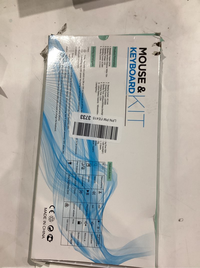 Condition photo showing Good Condition for Bluetooth Keyboard and Mouse Combo for iPad - Rechargeable Wireless Keyboard & Mouse with 7-Color Backlit Compatible with iPad 9th/8th Gen, iPad Pro/Air/Mini, iPhone14/13/12 Pro, White