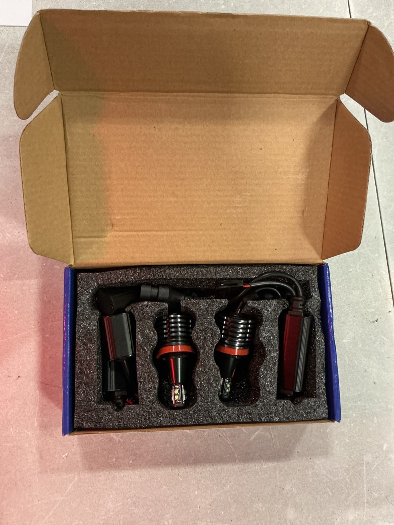 Condition photo showing Good Condition for h8 led angel eyes halo bulb light compatible for bmw e60 e61 e63 e64 e70 e90 e92 e70 e71 e82 e87 e89 1 3 5 series x5/6 z4/7 6000k xenon lamp 120w white h8-8smd