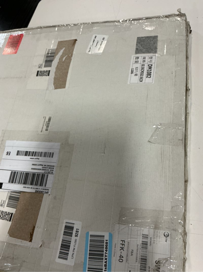 Condition photo showing New/Like New for marble pattern 24"x 24" peel and stick floor tiles (large format), grey 12 tiles/pack - covers 48 sq ft, scratch-resistant & waterproof floor tiles planks for bathroom kitchen