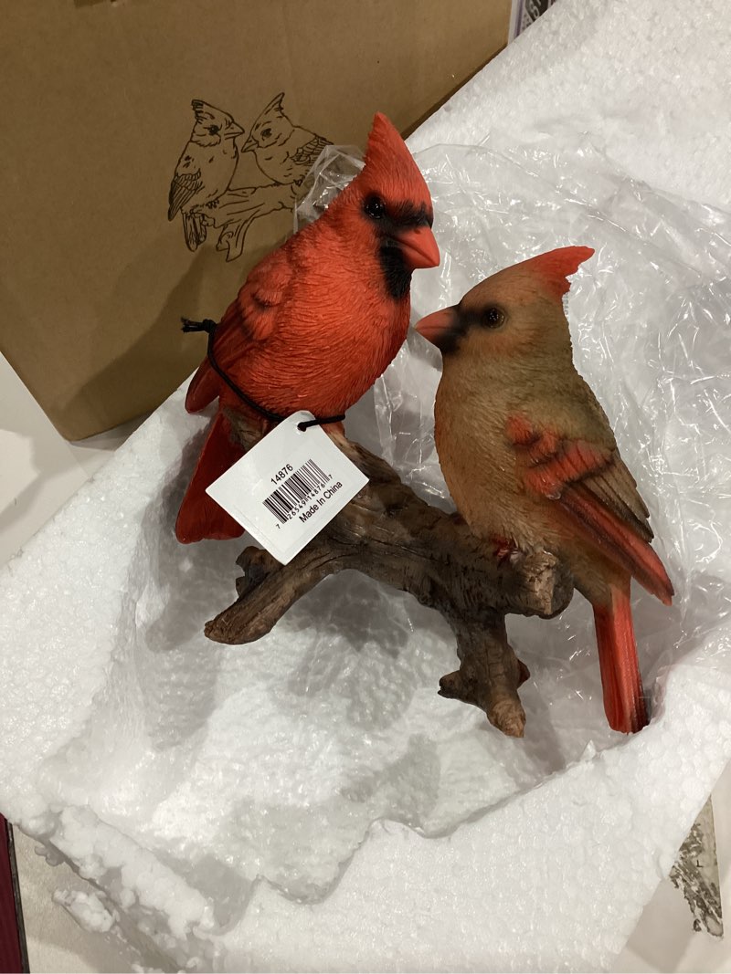 Similar)))))Roman Cardinal Pair on Arch with Holly and Snow Glitter Figurine, 6-inch Height, Christmas Decoration