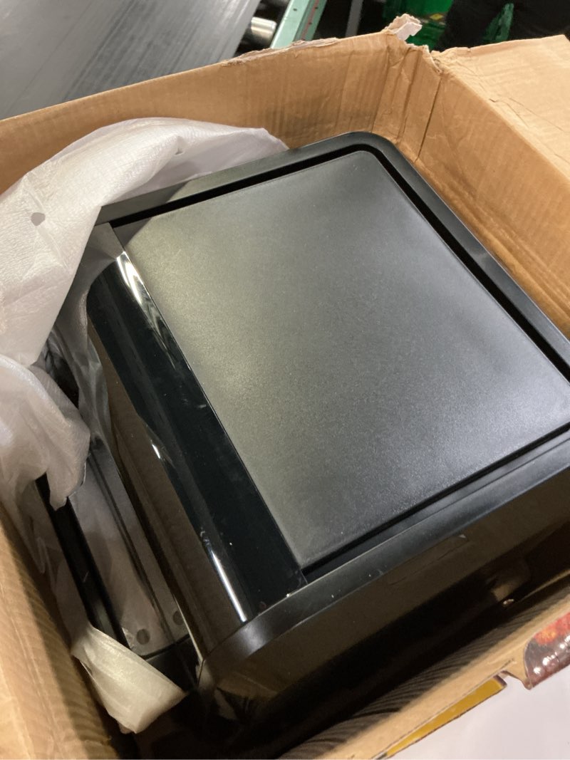 Condition photo showing As Is for chefman 12-quart 6-in-1 air fryer oven with digital timer, touchscreen, and 12 presets - family size countertop convection oven, dishwasher-safe parts 12 qt black
