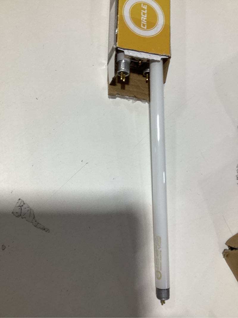 Condition photo showing Good Condition for f8t5 flourescent light bulbs - 12 inches under cabinet bulb - cool white 4100k 8 watt tube bulb - pack of 6