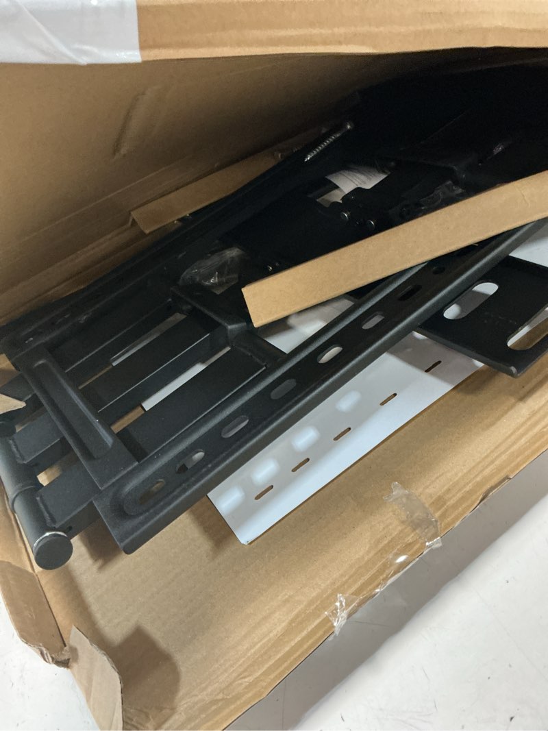 Condition photo showing As Is for montek ultra slim tv wall mount for 43-90 inch tvs | 1.1" thin low profile full motion bracket | dual swivel articulating arms with tilt | max vesa 600x400mm | holds 132lbs | fits 16"/18" studs