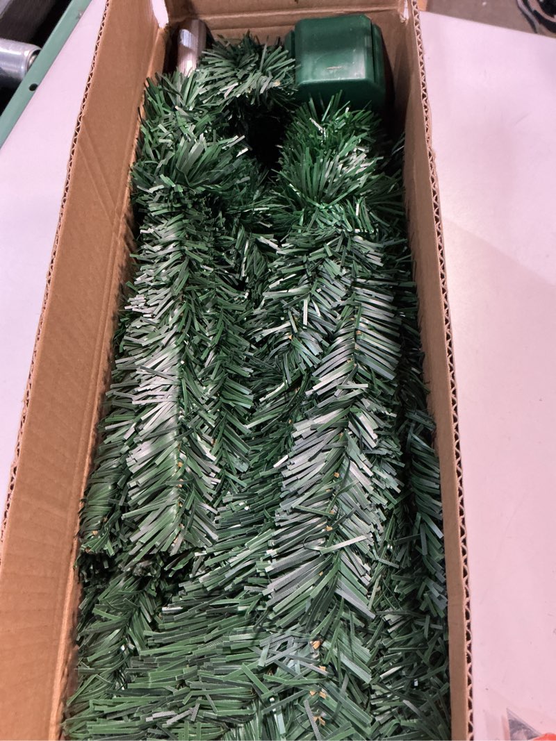 Condition photo showing Good Condition for TURNMEON Remote Control 8 Modes 3 Ft Christmas Tree with Lights Timer 15 DIY Ball Ornament 50 Warm Light Battery Operated Artificial Pencil Small Tinsel Xmas Tree Holiday Decorations Home Indoor Table Green