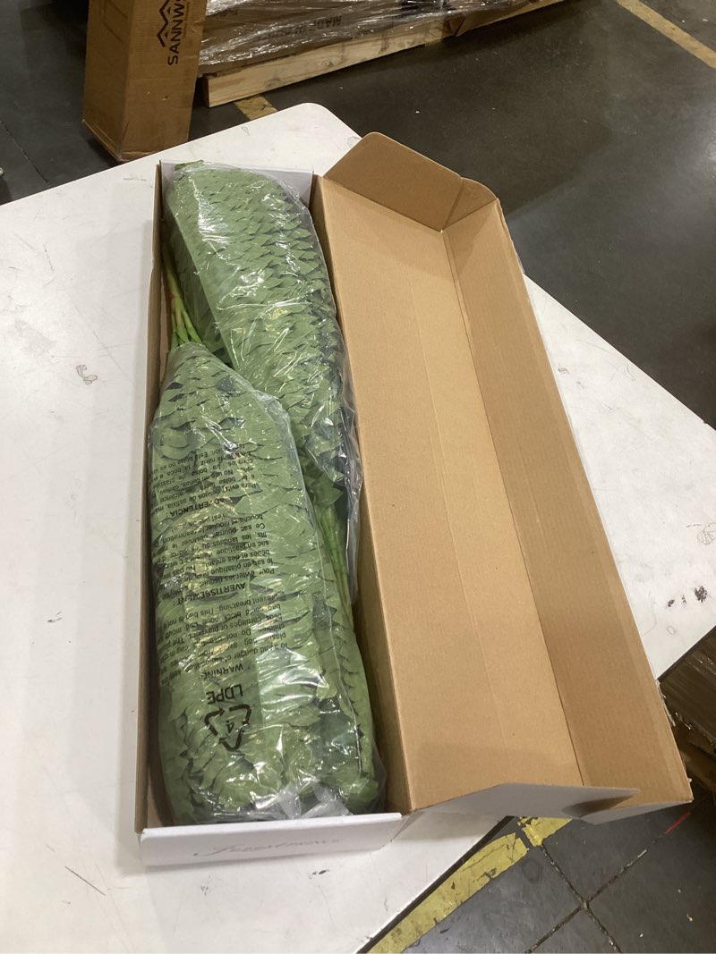 Condition photo showing New/Like New for forest prince 35" ferns artificial bush plants large, 2 artificial boston ferns with 39 fronds for outdoors home decor