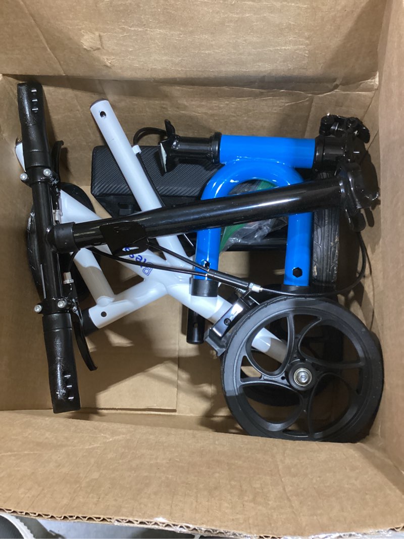 Condition photo showing New/Like New for knee scooter?knee scooter for adults for foot surgery?knee walker for foot injuries compact crutch alternative with dual braking system (blue)
