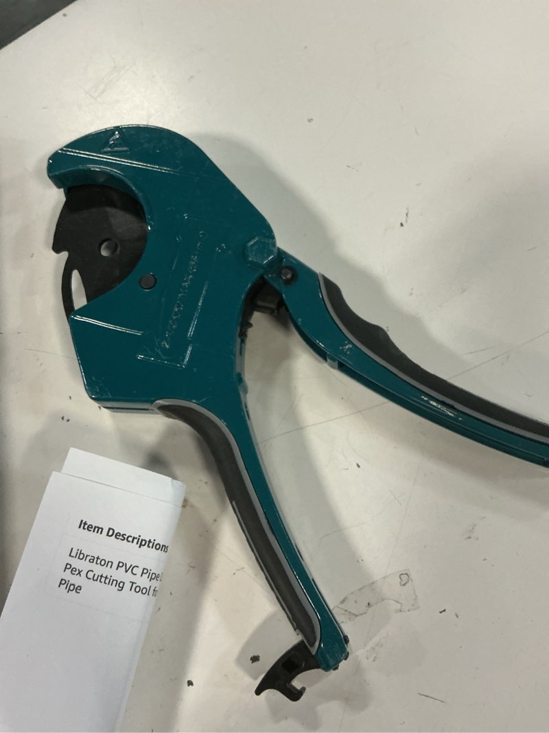 Condition photo showing Good Condition for libraton pvc pipe cutter, up to 2-1/2", ratchet pipe cutter heavy-duty, pex cutting tool for cutting pex, pvc, ppr plastic hoses and plumbing pipe 2-1/2"(63mm)
