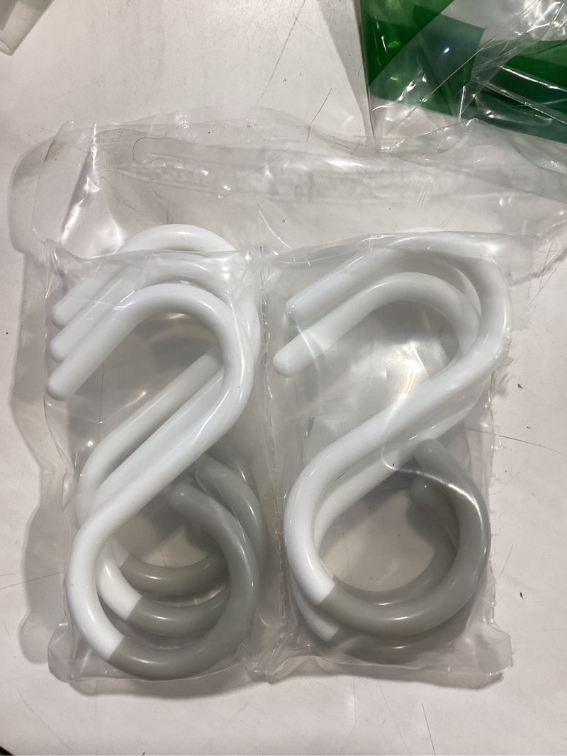 Condition photo showing Good Condition for 6-pack secure & quiet plastic s hooks, flexible neck for easy twist & lock, completely rust-free, holds up to 10 lbs, white, large (3.5 inch) large (3.5inch) white - 6 count
