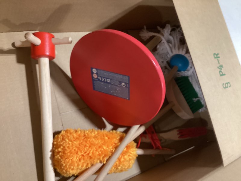 Condition photo showing Good Condition for Melissa & Doug Dust Sweep Mop 6-Piece Pretend Play Set, Toddler Toy Cleaning, Pretend Play Home Cleaning, Kids Broom and Mop Set for Ages 3+