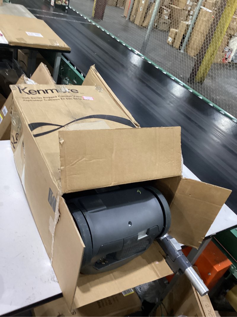 Condition photo showing As Is for (not complete)kenmore 81414 400 series vacuum cleaner- canister - bagged - red