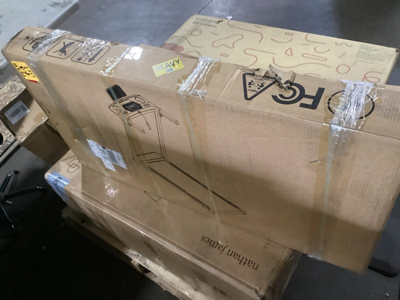 Condition photo showing New/Like New for treadmill with incline 3-in-1 portable treadmills for home small, incline walking pad treadmill with handle bar, walking pad foldable with 3.0hp quiet brushless, led dispay, 300lbs capacity black