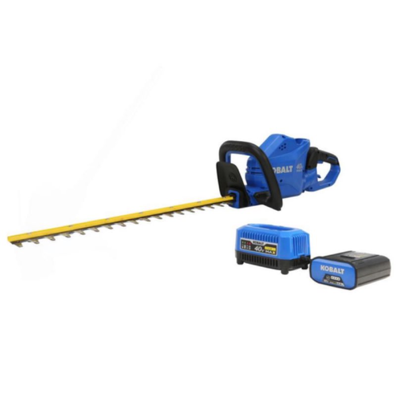 Kobalt 5403452: 24V 2-in-1 Shear & Shrubber Hedge Trimmer w/ Battery + Charger(incomplete battery, charger and blade only)