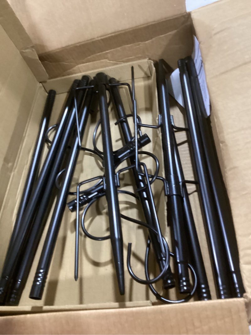 double shepherds hooks for outdoor,2 pack 90 inch bird feeder pole with 5 prongs base,heavy duty shepherds hook,suitable for garden in hanging flower basket,lantern,bird nests (90 inch)