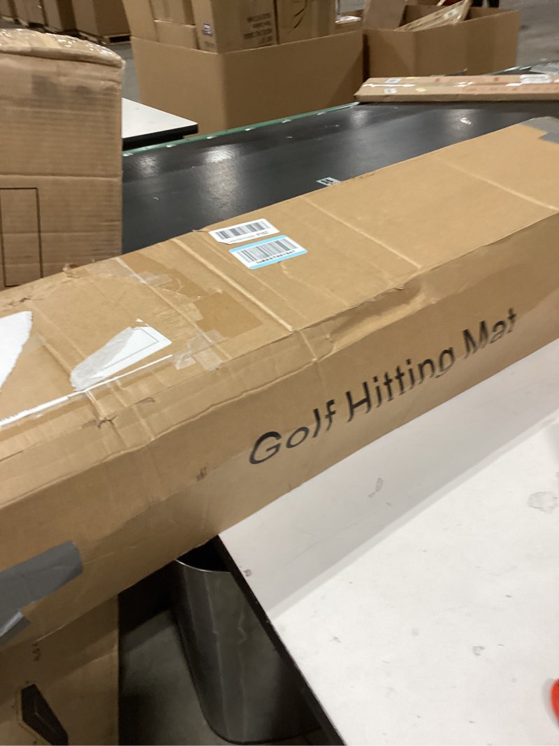 Condition photo showing New/Like New for Golf Hitting Mat with Ball Tray, 5x4 & 6x4 ft, 26mm/31mm Thick, Standard & Alignment Line Options, Premium Golf Practice Mat for Indoor Outdoor Swing & Chipping 5×4 ft / 26?mm / Standard