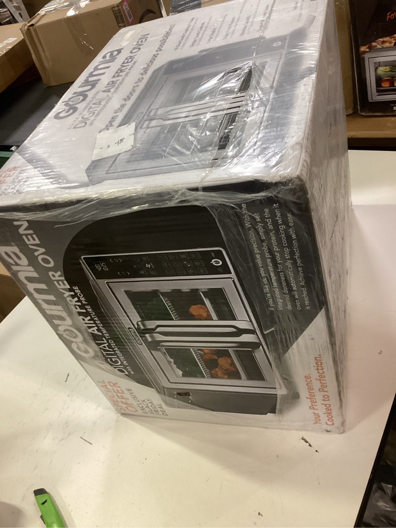 Condition photo showing New/Like New for Gourmia GTF2468 6-Slice Digital Toaster Oven Air Fryer w/ 18 One-Touch Presets & Temp Probe, Stainless Steel