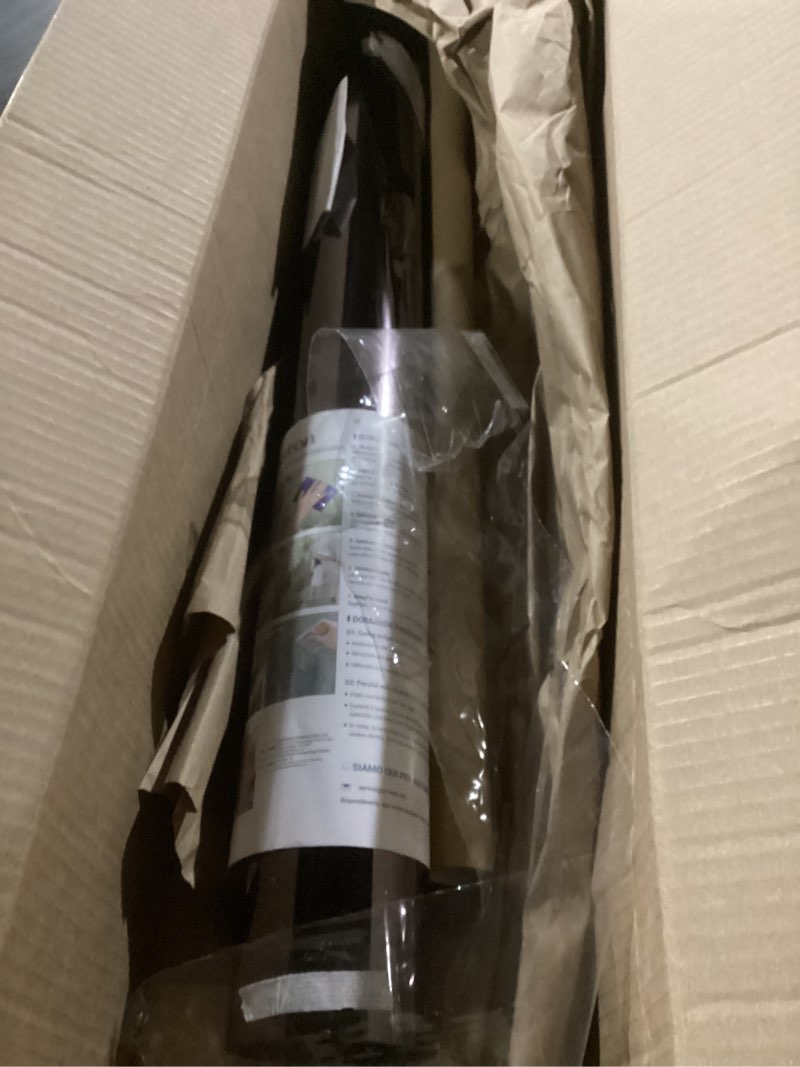 Condition photo showing New/Like New for haton window privacy film one way window tint for home, sun uv blocking reflective mirror film heat control, no glue static cling see out not in glass door covering, black silver, 23.6" x 118" 23.6"x118.1" black silver