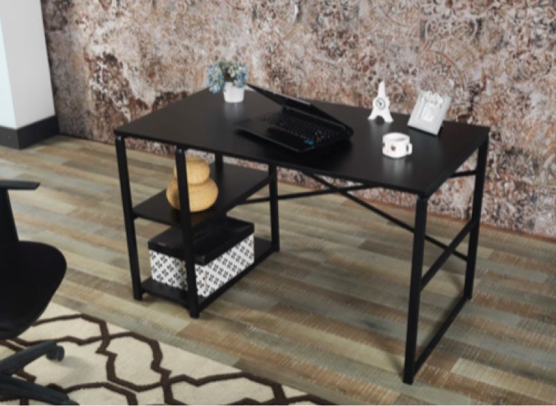 Furnish Home Store Sage Frame Wooden Top 2 Shelves Writing And Computer Desk For Home Office INCOMPLETE 