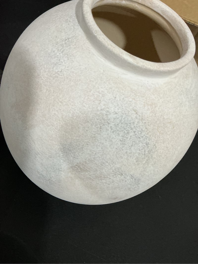 Condition photo showing As Is for aimeryup large vase rough ceramic pottery jar big belly ornament decor flower arrangement