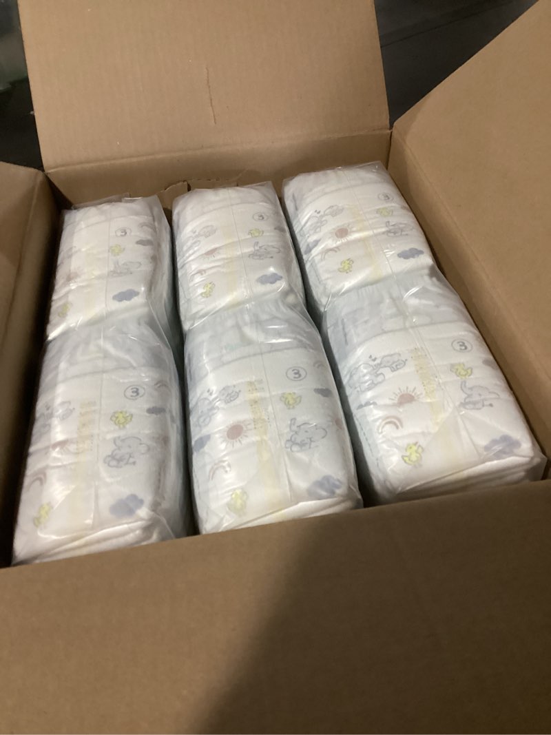 Condition photo showing New/Like New for pampers swaddlers diapers, size 3 (13-26 lbs), 168 count, absorbent, keeps baby dry and comfortable, skin safe disposable baby diaper size 3 168