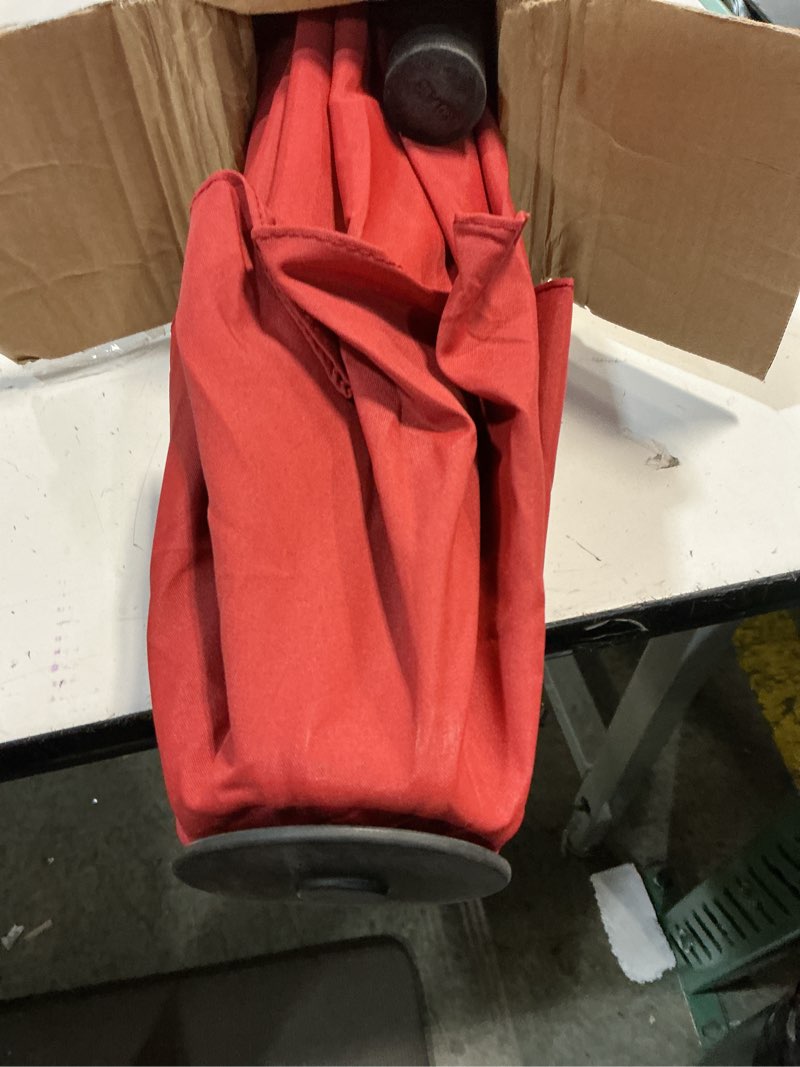 Condition photo showing Good Condition for tempera patio market outdoor table umbrella with push button tilt and crank, large sun umbrella with sturdy pole & fade resistant canopy, easy to set rust red 9 ft