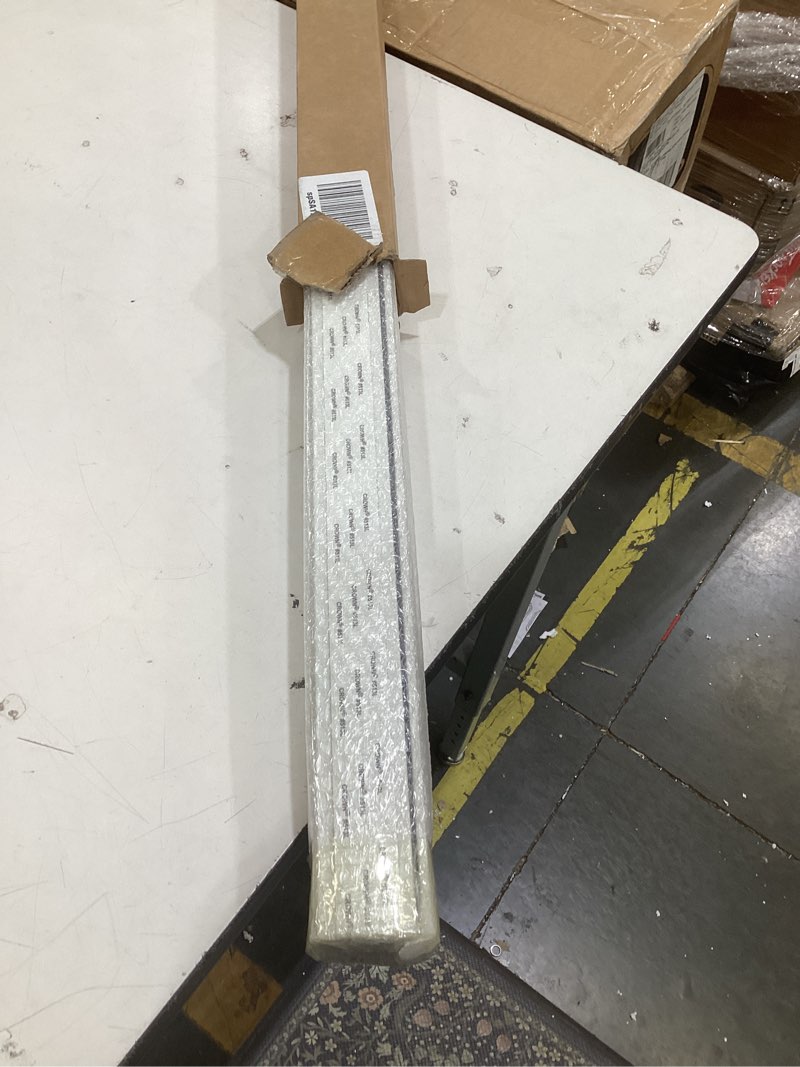 Condition photo showing As Is for u channel blackout pvc light blocking strips 58" for roller blinds light gap blockers window shades side rail tracks bedroom sleep, side tracks for cordless blackout shades (white, 2pcs) all-white-u-2pcs